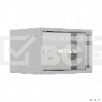 Шкаф коммутационный NTSS LIME (NTSS-WL6U5545GS) настенный 6U 550x450 мм пер. дв. стекл несъемн. бок. пан. 30 кг серый 110 град., фото2