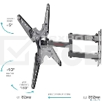 Кронштейн Arm media LCD-405 черный, Кр. стал. наст. для TV 26