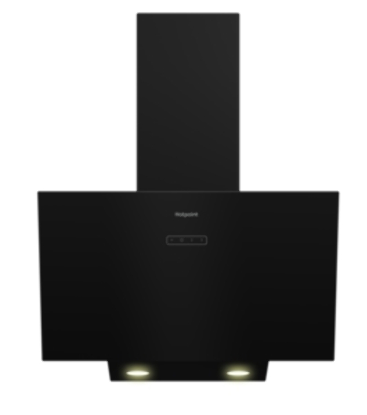 Вытяжка каминная Hotpoint HPHV 63LT BL, кнопочное управление, Черный