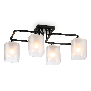 Светильник Ambrella light TR303222/4 BK/CH/FR черный/хром/белый матовый E27*4 max 60W 530*290*220