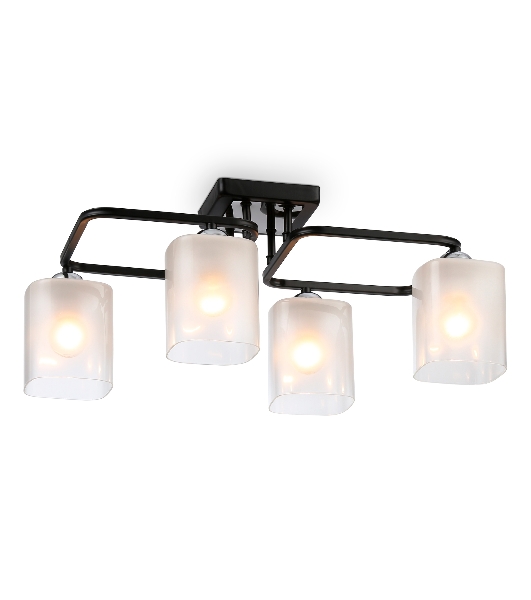 Светильник Ambrella light TR303222/4 BK/CH/FR черный/хром/белый матовый E27*4 max 60W 530*290*220