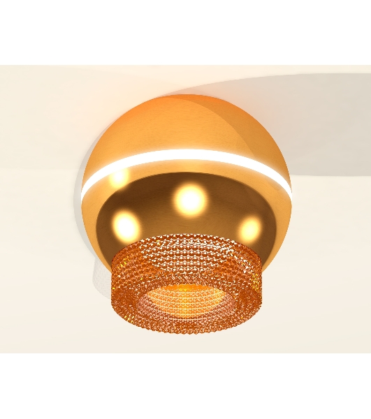 Светильник Ambrella Light XS1105020 PYG/CF золото желтое полированное/кофе MR16 GU5.3 LED 3W 4200K (C1105, N7195)