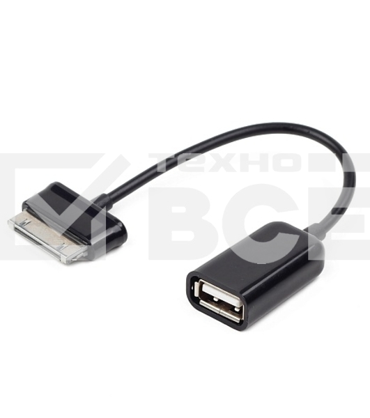 Кабель Gembird/Cablexpert A-OTG-AF30P-001 Кабель USB 2.0 OTG , USBAF/BM30pin, для планшетов Samsung, 0.15м, пакет
