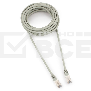 Патч-корд FTP Cablexpert кат.5e, 5м, литой, многожильный (серый)