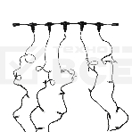 Гирлянда Neon-night LED ClipLight 24V, 5 нитей по 20 метров, цвет диодов теплый белый, фото3