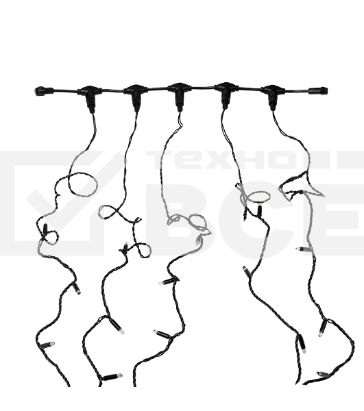 Гирлянда Neon-night LED ClipLight 24V, 5 нитей по 20 метров, цвет диодов теплый белый