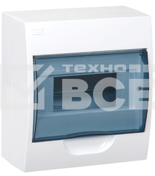 Корпус модульный пластиковый навесной ЩРН-П-8 IEK MKP12-N-08-40-20, 8 модулей, IP41