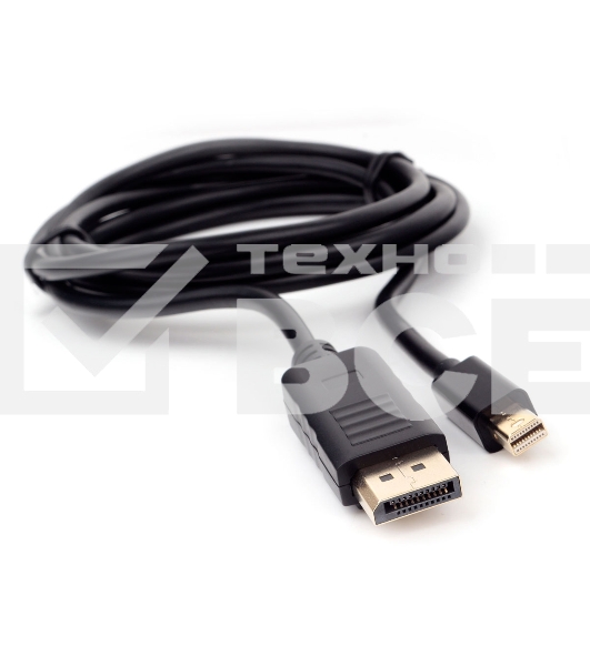 Кабель miniDP<->DP Cablexpert CCP-mDP2-6 , 20M/20M, v.1.2, 4K, 1.8м, черный, позол.разъемы, пакет