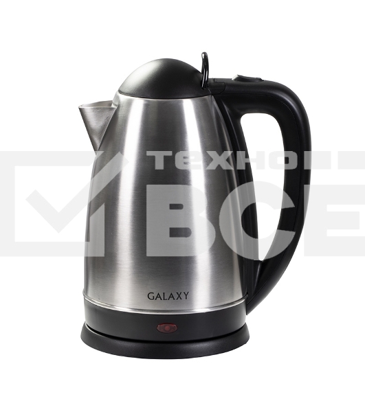 Чайник электрический Galaxy GL 0321, серый, металл, 2000 Вт, 2,5 л, корпус из нержавеющей стали AISI 304, скрытый нагревательный элемент из нержавеющей стали AISI 304, индикатор работы