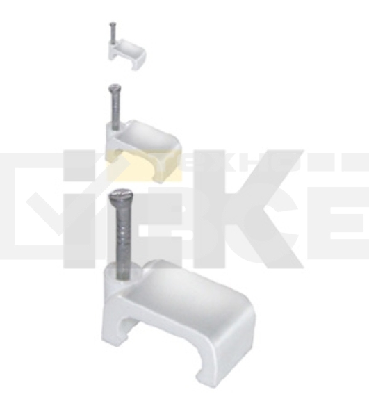 Скоба креп. прям. 12мм с гвозд. (уп.100шт) ИЭК USK21-12-100