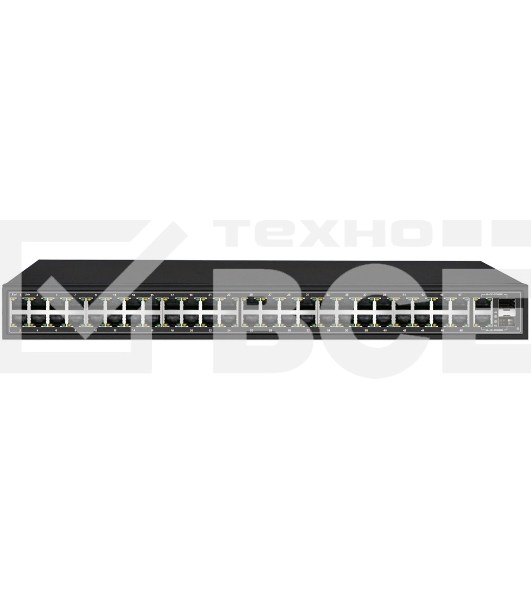Коммутатор OSNOVO SW-64822(700W) 48 портовый PoE коммутатор, 48*10/100 Base-T PoE, 2*GE Combo Uplink, PoE на порт до 30W, суммарная мощность PoE до 700W