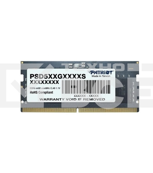 Оперативная память Patriot Signature, DDR5, 8GB (1x8 GB), 5600 MHz, CL46, SO-DIMM