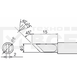 Жало для паяльника Goot PX-60RT-5K
