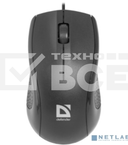 Мышь проводная Defender Optimum MB-160 черный, 1000 dpi, USB, кнопки - 3