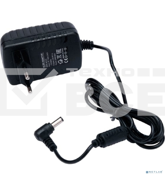 Блок питания Gembird NPA-AC25, 24В/1А, 24Вт, 1 штекер 5,5х2,5мм