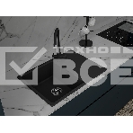 Мойка URBAN 668L black 1-чаша+крыло 680*490мм, монтаж: врезной, материал: кварц, цвет: черный, фото2