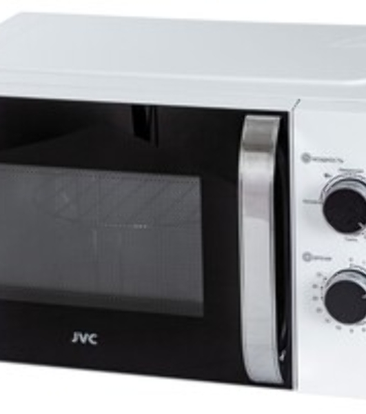 Микроволновая печь JVC JK-MW210MG белый, 20 л, 700 Вт, переключатели - поворотный механизм