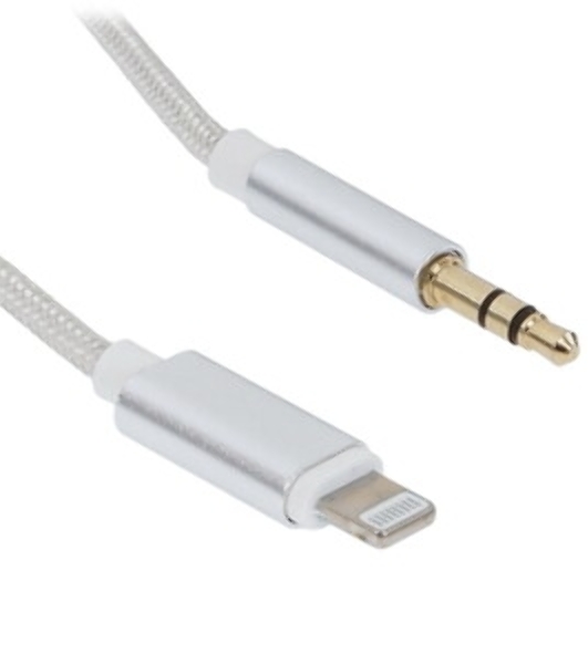 Кабель-переходник USB Cablexpert CCAB-AP35M-1M-W, Lightning/Jack3.5, Mobile, 1м, белый, коробка
