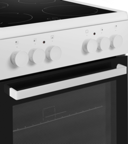 Плита электрическая Maunfeld MEC55CW07 белый, конфорок 4 шт, духовка 60 л, 50 см x 85 см x 60 см