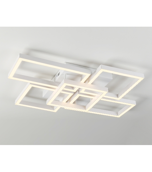 Потолочный светодиодный светильник Ambrella light FA1011/4+1 WH белый 90W 3000K-6400K 710*490*95 (ПДУ ИК)