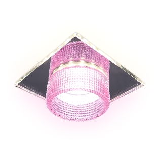 Светильник Ambrella light TN356 CH/PI хром/розовый GU5.3+3W (LED COLD) 95*95*45