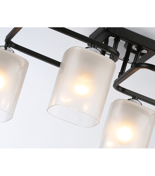 Светильник Ambrella light TR303222/4 BK/CH/FR черный/хром/белый матовый E27*4 max 60W 530*290*220