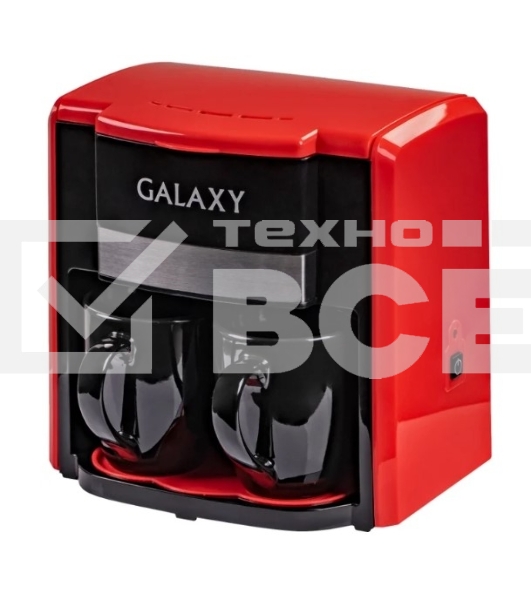Кофеварка капельная Galaxy Line GL 0708 красный, исп. кофе - молотый, 0,3 л, 750 Вт.
