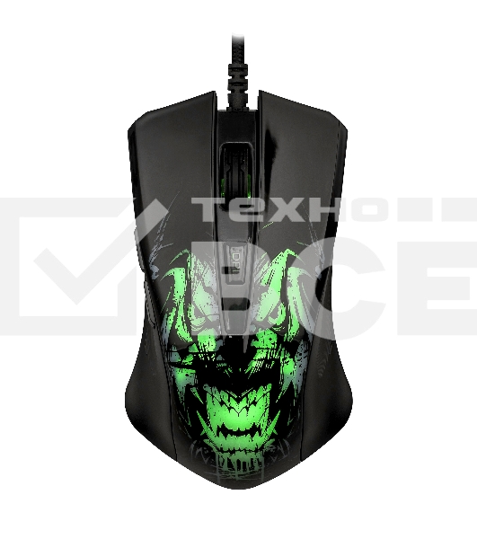 Мышь проводная Qumo Rampage M49 черный, 3200 dpi, USB, кнопки - 6