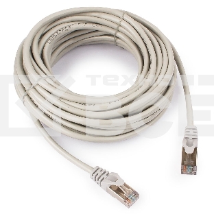 Патч-корд FTP Cablexpert кат.5e, 10м, литой, многожильный (серый)