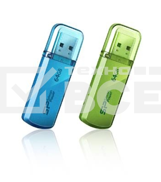 Флеш диск Silicon Power 64Gb Helios 101 SP064GBUF2101V1N USB2.0 зеленый
