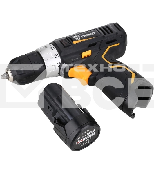 Дрель-шуруповерт Deko GCD12DU3 SET2 FU-Li-Ion 063-4146, Аккумуляторная, 12В, Кейс
