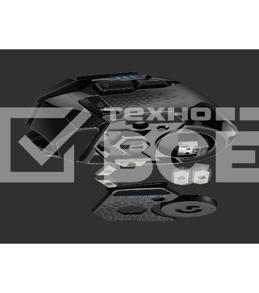 Мышь беспроводная/проводная Logitech G502 LIGHTSPEED черный, 25600 dpi, радиоканал, USB, кнопки - 11