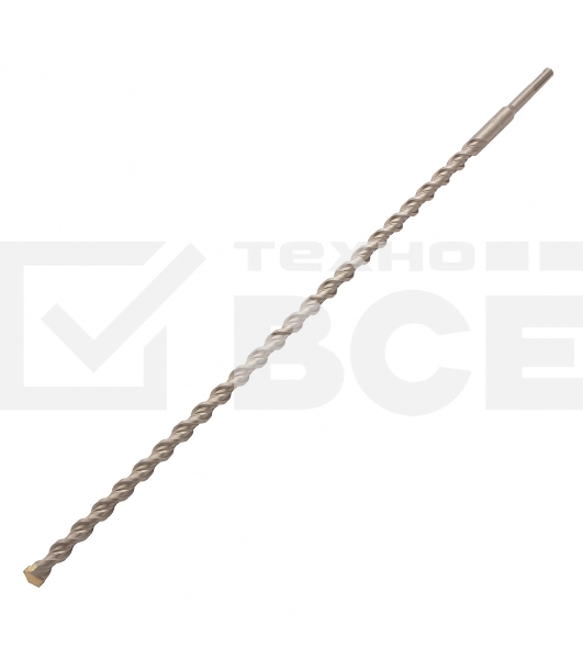 Бур по бетону, двойная спираль, Cobalt W-tip, 16x600 мм, SDS PLUS Denzel