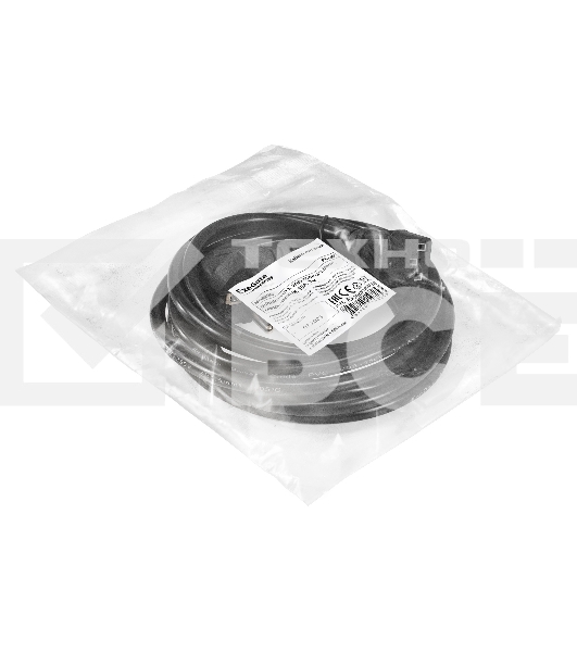 Кабель питания ExeGate Power PC-3P (Евровилка угловая Schuko->C13, VDE-250V-3*1.5mm2, медь, черный, 10A, 3м)