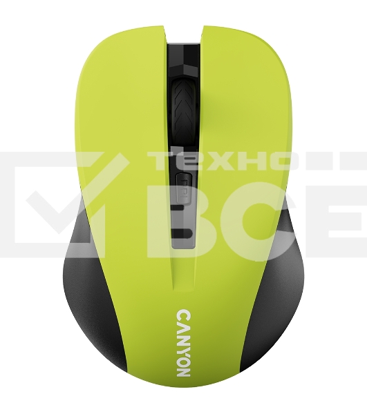 Мышь беспроводная Canyon MW-1 желтый, 1200 dpi, радиоканал, USB, кнопки - 4