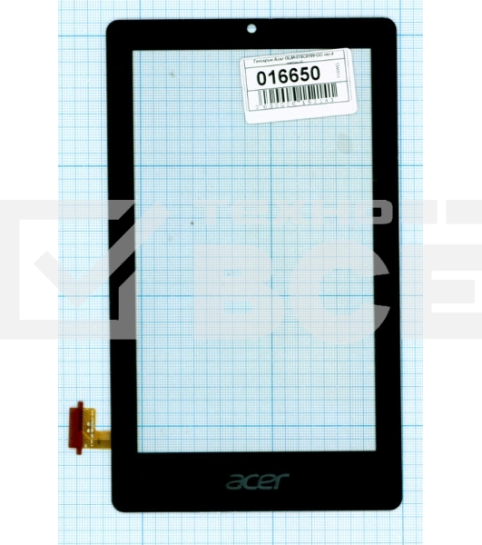 Сенсорное стекло (тачскрин) для Acer Iconia One 7 B1-740, черное