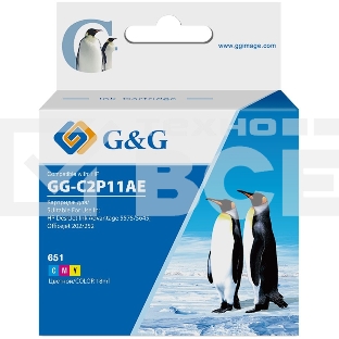 Картридж струйный G&G GG-C2P11AE 651 многоцветный (18мл) для HP DeskJet 5575/5645