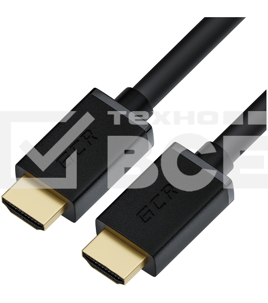Кабель 1.8m HDMI версия 1.4, черный, OD7.3мм, 30/30 AWG, позолоченные контакты, Ethernet 10.2 Гбит/с, 3D, 4K, GCR-HM410-1.8m, экран