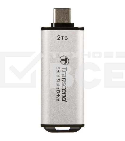 Накопитель SSD Transcend USB-C 2TB TS2TESD300S ESD300 серебристый