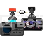 Видеорегистратор TrendVision TDR-725 Real 4K Max черный 8Mpix 2160x3840 2160p 170гр. GPS NT96670, фото2