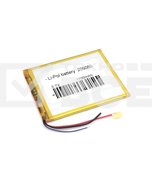 Аккумулятор Li-Pol (батарея) 2*60*80мм 3pin 3.7V/1700mAh