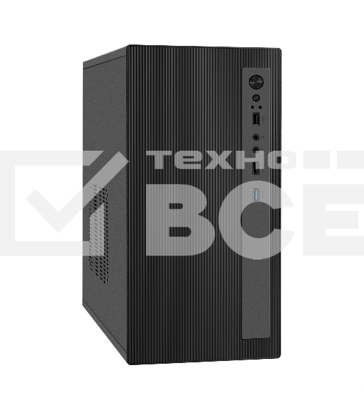 Компьютерный корпус Minitower ExeGate BAA-303MU-UNS500 (mATX, БП UNS500 с вент. 12см, 2*USB+1*USB 3.0, HD Audio, черный)