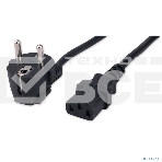 Кабель питания Гарнизон GPC-186-0.75-3M, Schuko- C13, 3x0.75мм2, 10А, CCA, с заземлением, 3м, черный, пакет, фото4