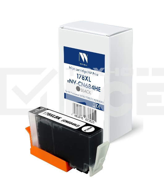 Картридж струйный NVPrint 178XL (NV-CN684HE) Black для HP Photosmart 6510/7510/B110/C8583 (24 мл) совместимый