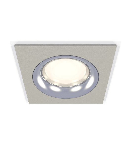 Комплект встраиваемого светильника Ambrella light XC7633003 SGR/PSL серый песок/серебро полированное MR16 GU5.3 (C7633, N7012)