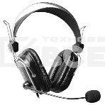 Гарнитура проводная A4Tech HS-50,черный, серебристый, фото 1