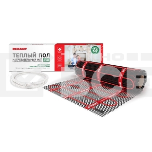 Тёплый пол (нагревательный мат) Rexant PRO (RNX -1,5-330 площадь1,5 м² (0,5х3,0 м)), 330 Вт, двухжильный с экраном