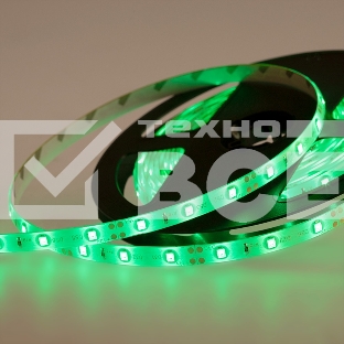 Лента LED силикон, 8 мм, IP65, SMD 2835, 60 LED/m, 12 V, цвет свечения зеленый