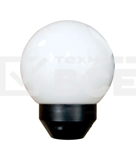 Светильник ЭЛЕТЕХ НТУ 06-25-01 'Шар' d160 Г опал ПММА/корпус черный