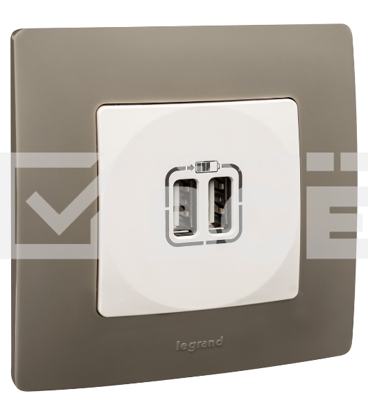Зарядное устройство с двумя USB-разьемами 240В/5В 2400мА, Etika, белый Зарядное устройство с двумя USB-разьемами 240В/5В 2400мА, Etika, белый